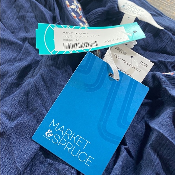 MARKET & SPRUCE Indy Embroidery Blouse - M - Picture 9 of 10